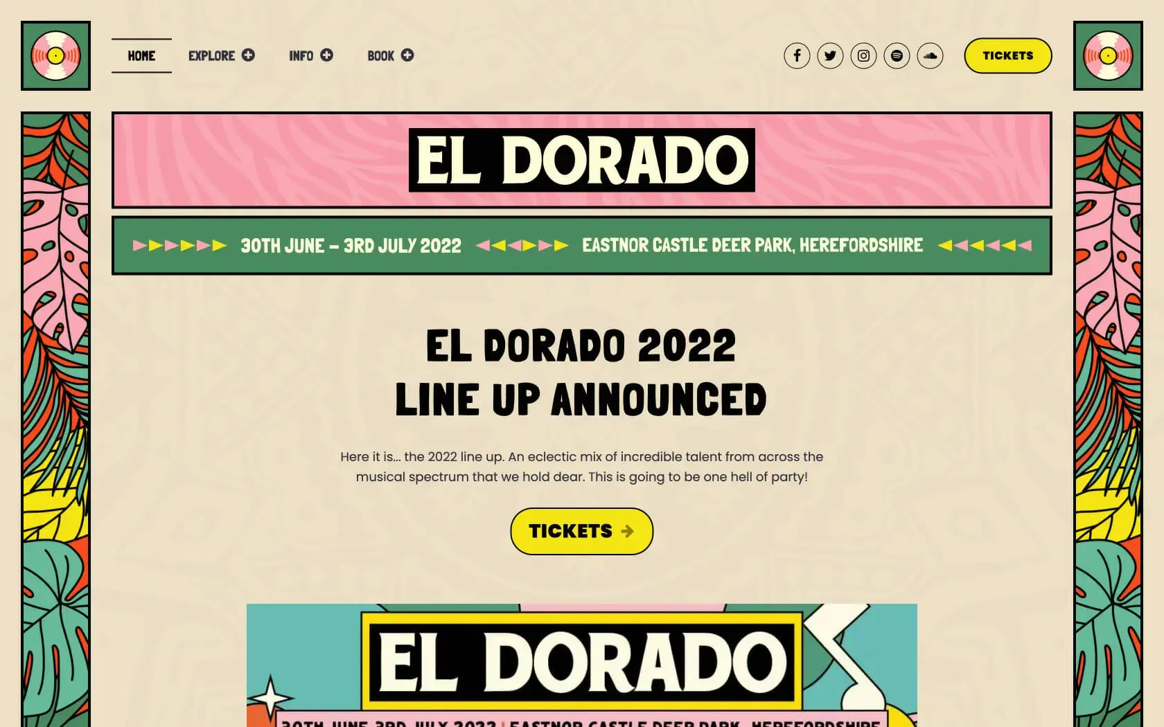 Screenshot from the 2022 El Dorado website homepage.
